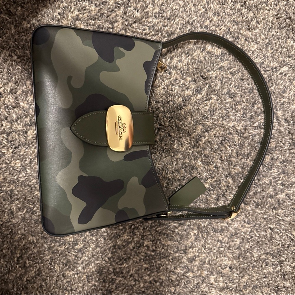 Coach Green Camouflage Shoulder Bag